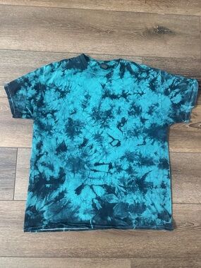 Teal & Black Tie-Dye T-Shirt